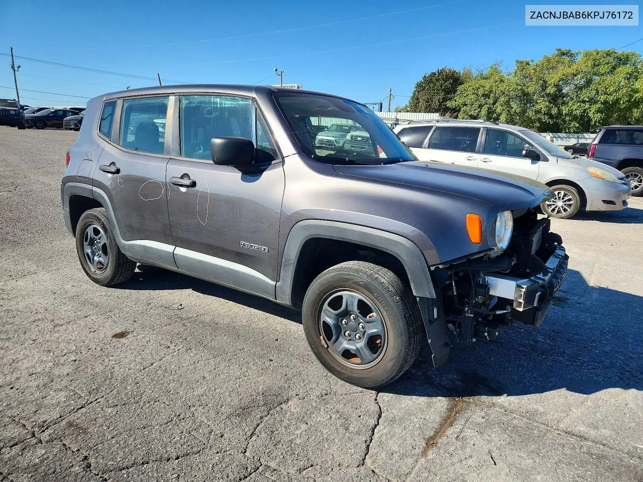 2019 JEEP RENEGADE VIN ZACNJBAB6KPJ76172 — фото 4