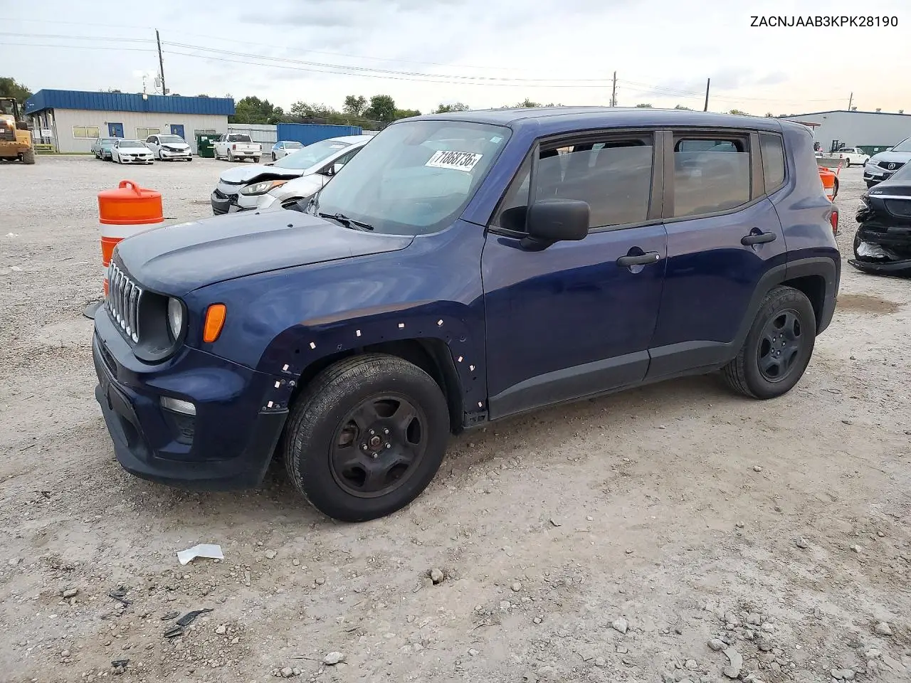JEEP RENEGADE 2019, VIN ZACNJAAB3KPK28190