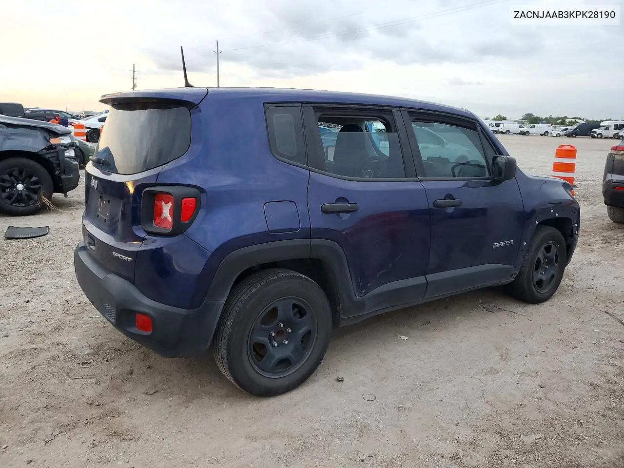 2019 JEEP RENEGADE VIN ZACNJAAB3KPK28190 — фото 3