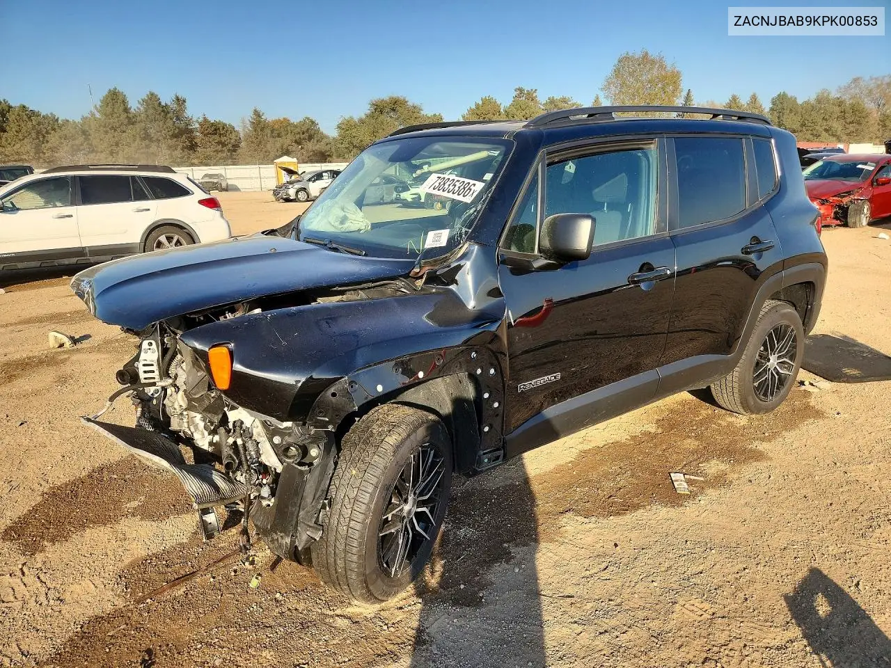 JEEP RENEGADE 2019, VIN ZACNJBAB9KPK00853