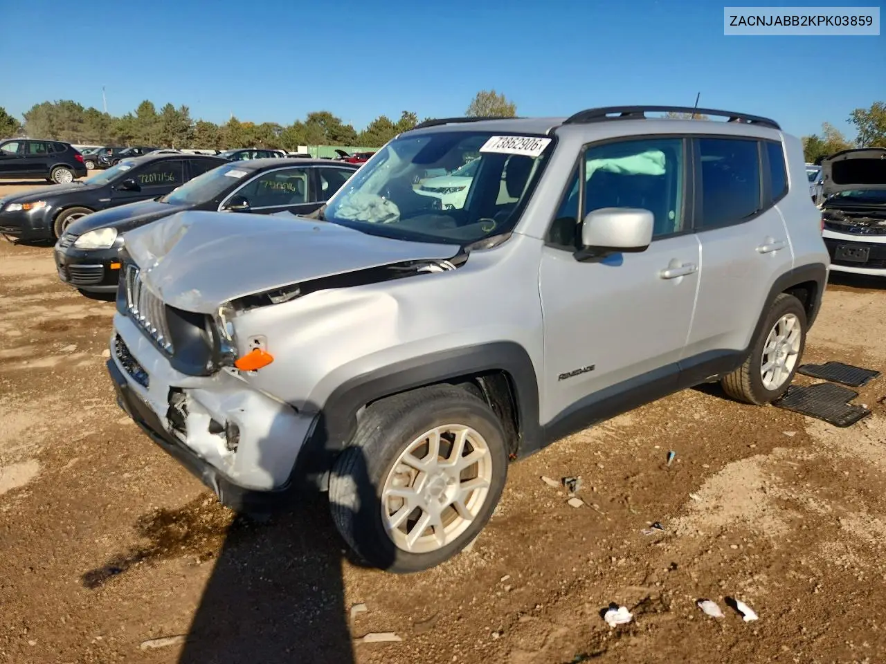 JEEP RENEGADE 2019, VIN ZACNJABB2KPK03859