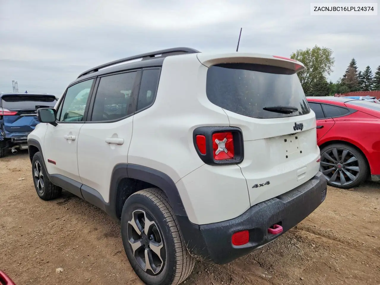 2020 JEEP RENEGADE VIN ZACNJBC16LPL24374 — фото 2
