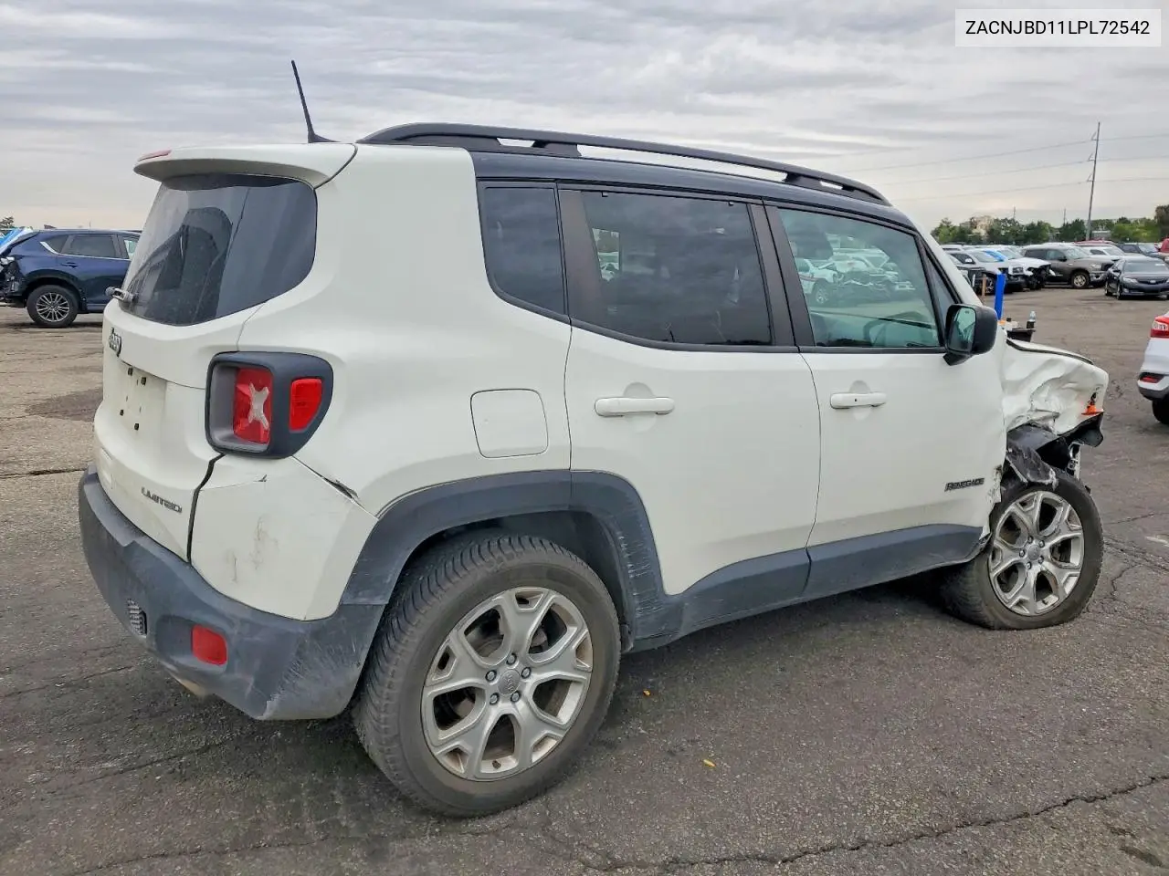 2020 JEEP RENEGADE VIN ZACNJBD11LPL72542 — фото 3
