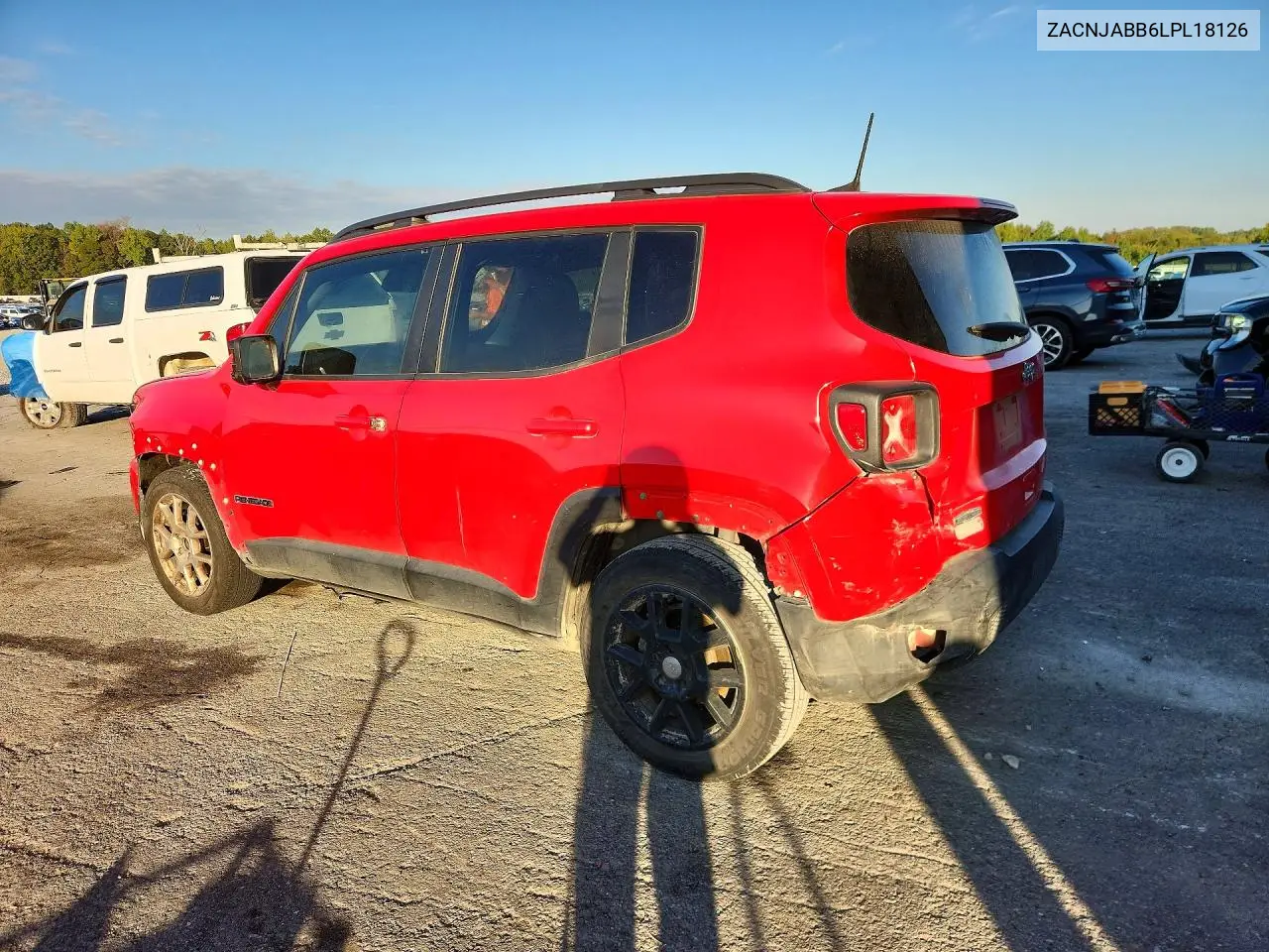 2020 JEEP RENEGADE VIN ZACNJABB6LPL18126 — фото 2