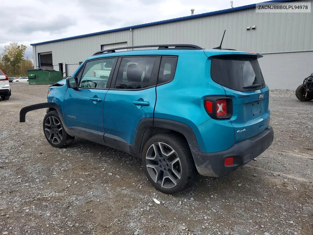 2020 JEEP RENEGADE VIN ZACNJBBB0LPL94978 — фото 2