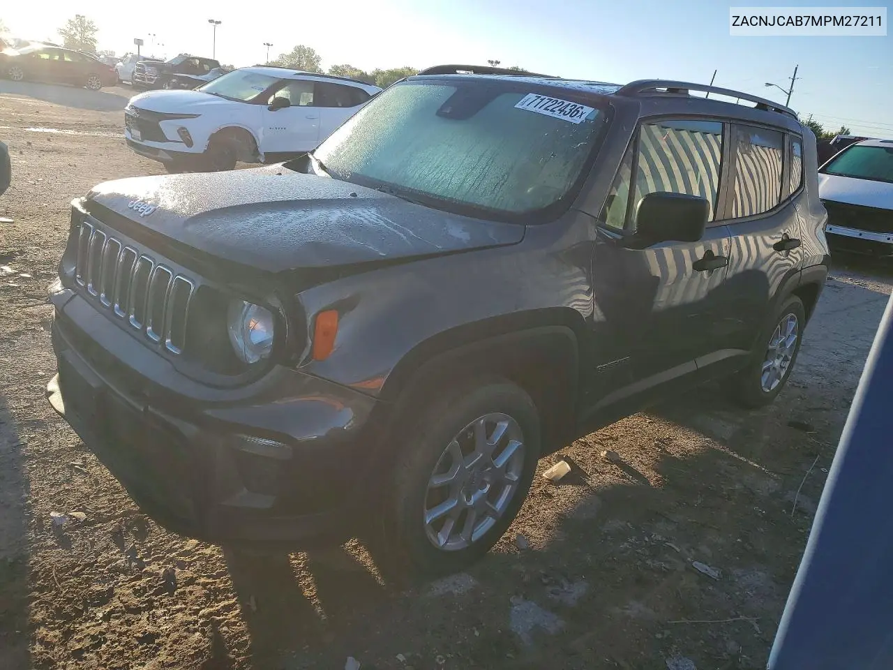 JEEP RENEGADE 2021, VIN ZACNJCAB7MPM27211