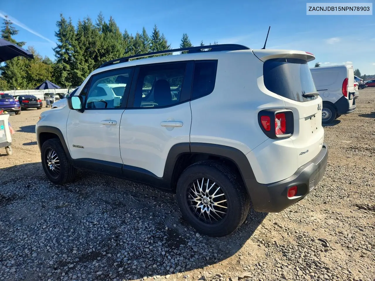 2022 JEEP RENEGADE VIN ZACNJDB15NPN78903 — фото 2