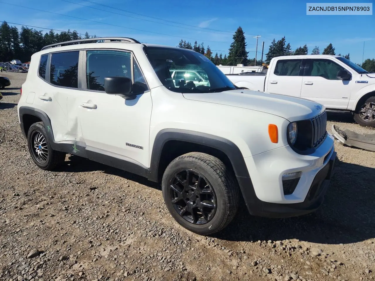 2022 JEEP RENEGADE VIN ZACNJDB15NPN78903 — фото 4