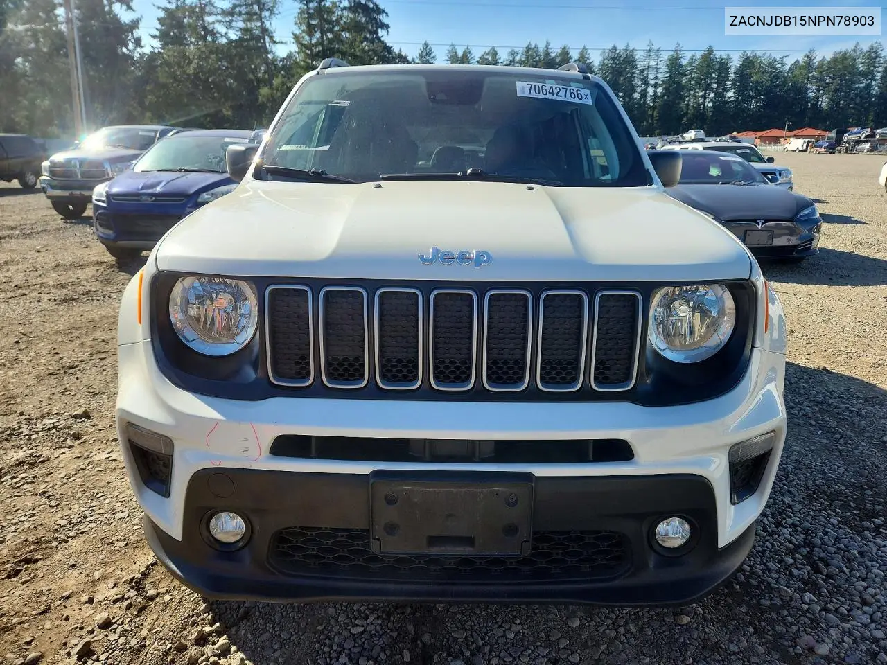 2022 JEEP RENEGADE VIN ZACNJDB15NPN78903 — фото 5