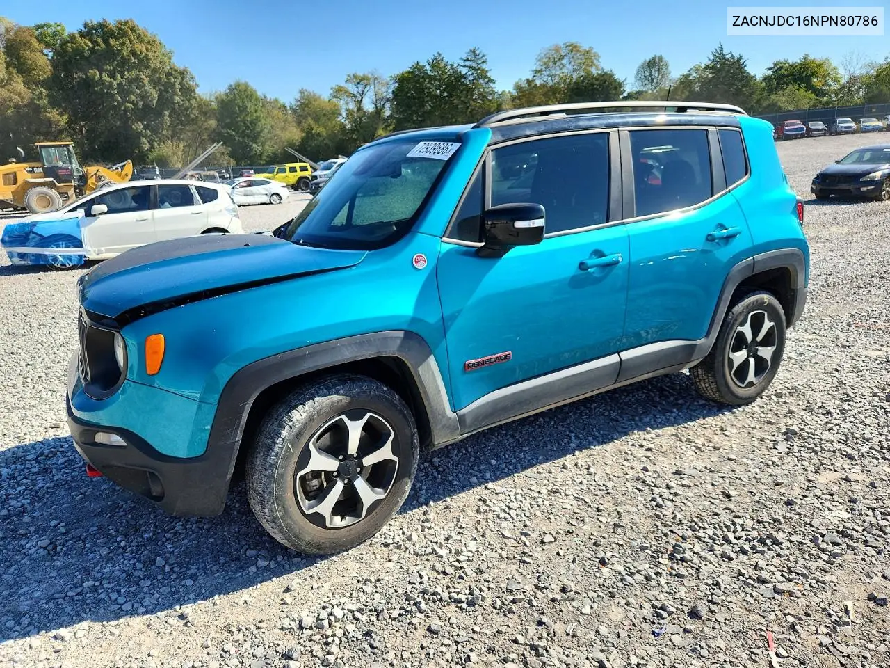 JEEP RENEGADE 2022, VIN ZACNJDC16NPN80786