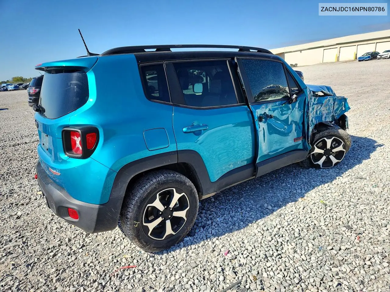 2022 JEEP RENEGADE VIN ZACNJDC16NPN80786 — фото 3