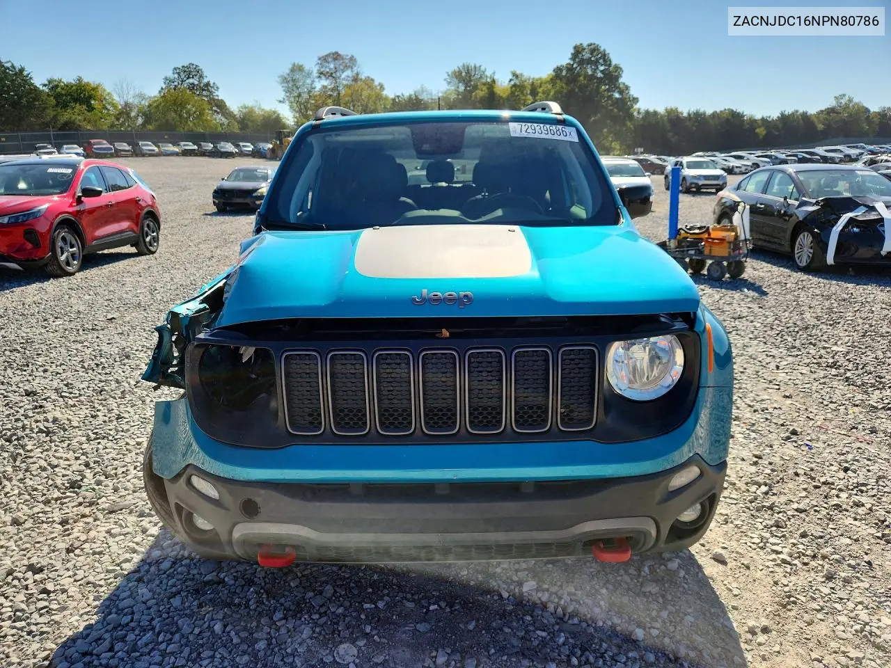 2022 JEEP RENEGADE VIN ZACNJDC16NPN80786 — фото 5