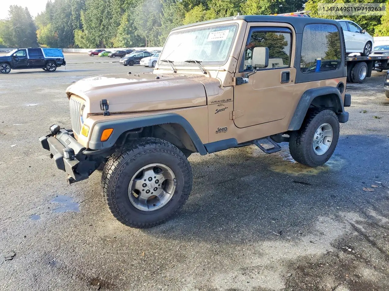 JEEP WRANGLER 2000, VIN 1J4FA49S1YP713263