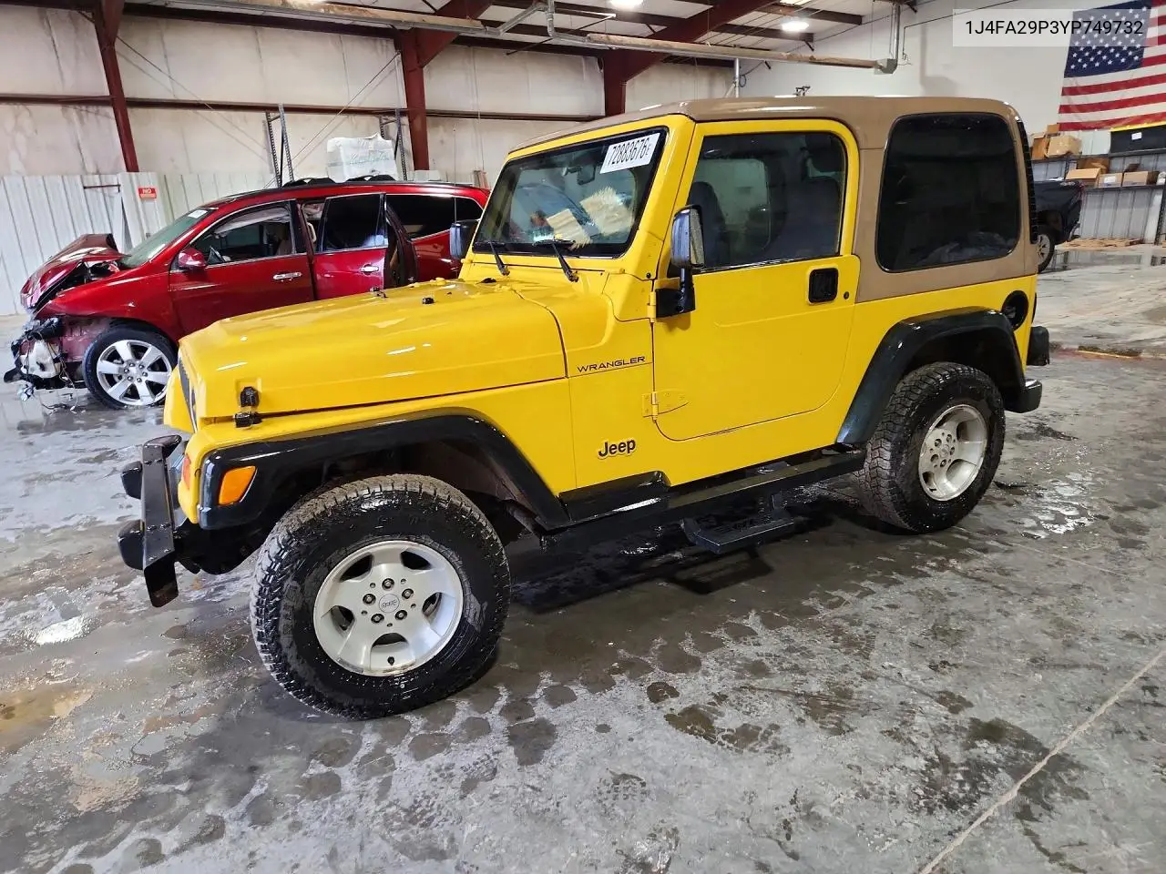 JEEP WRANGLER 2000, VIN 1J4FA29P3YP749732