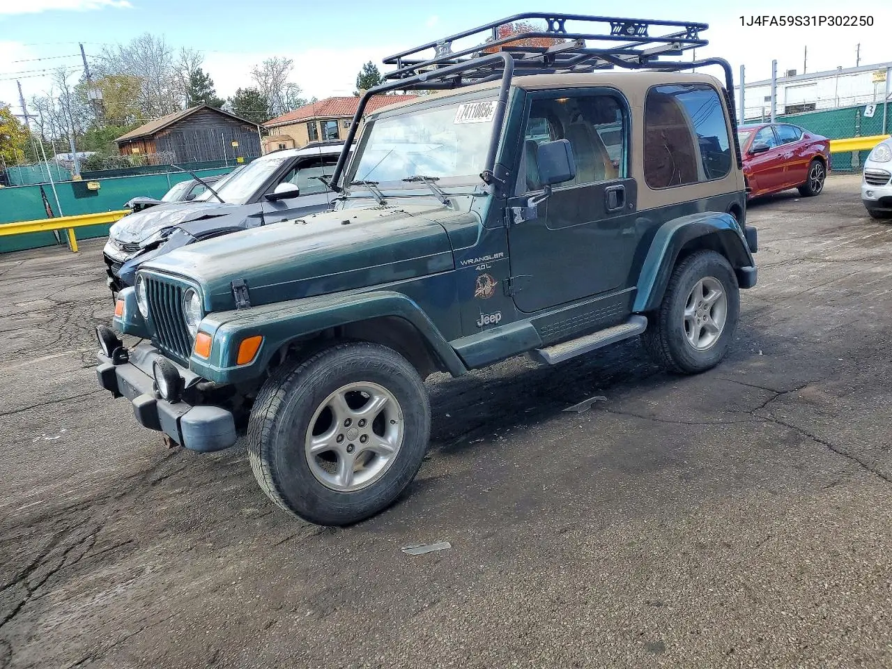 JEEP WRANGLER 2001, VIN 1J4FA59S31P302250