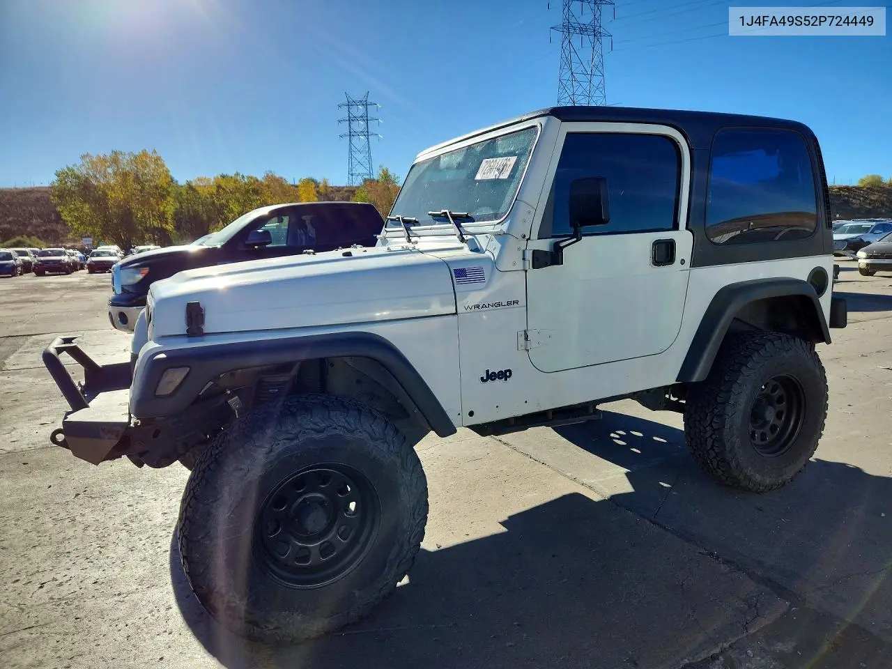 JEEP WRANGLER 2002, VIN 1J4FA49S52P724449
