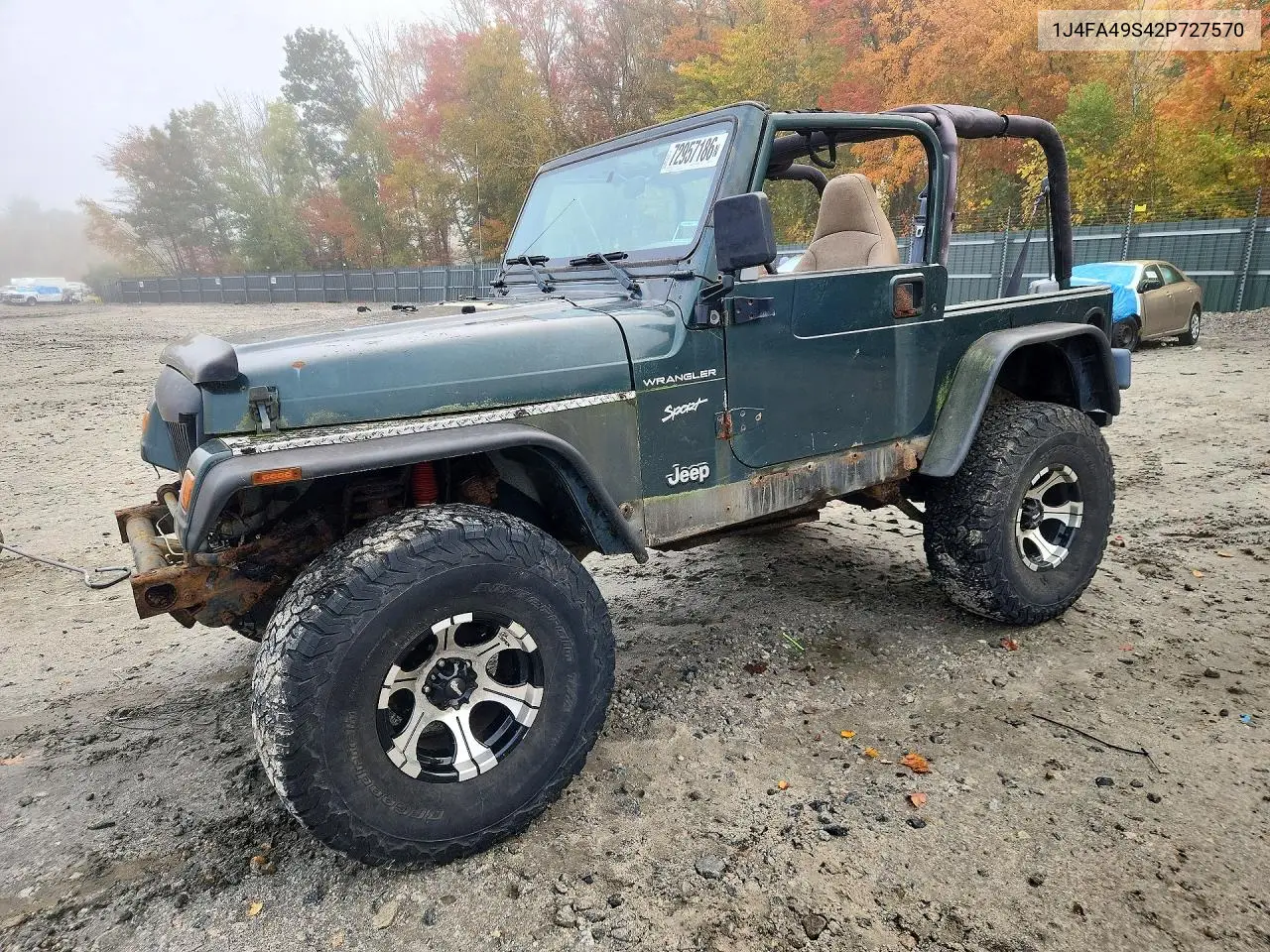 JEEP WRANGLER 2002, VIN 1J4FA49S42P727570