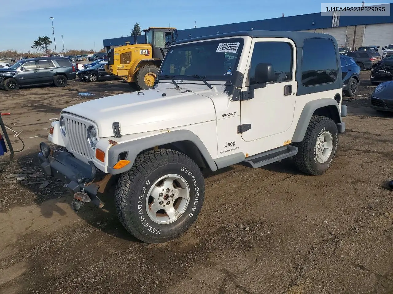 JEEP WRANGLER 2003, VIN 1J4FA49S23P329095