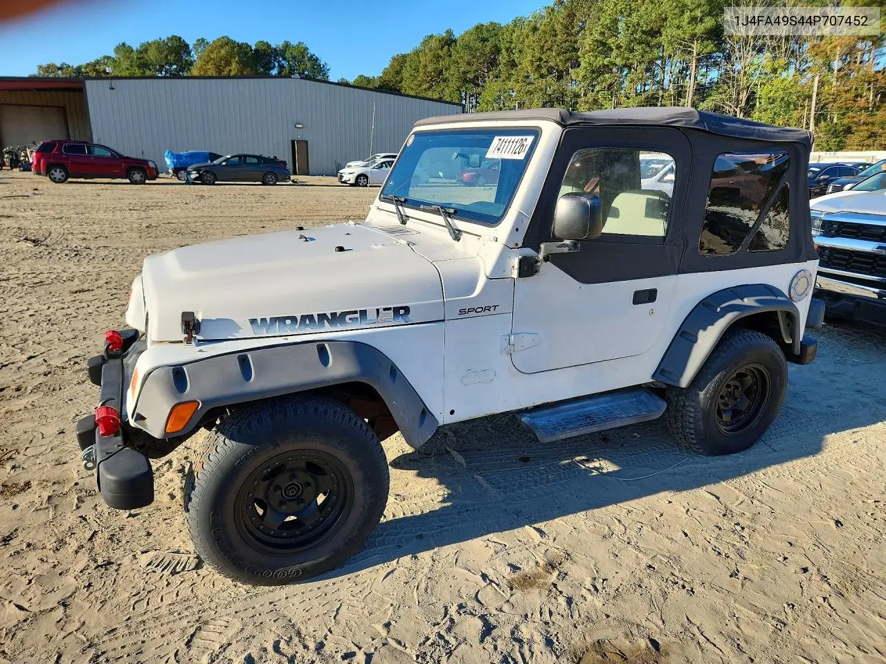 JEEP WRANGLER 2004, VIN 1J4FA49S44P707452