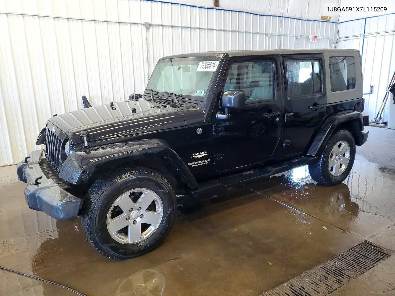 JEEP WRANGLER 2007, VIN 1J8GA591X7L115209