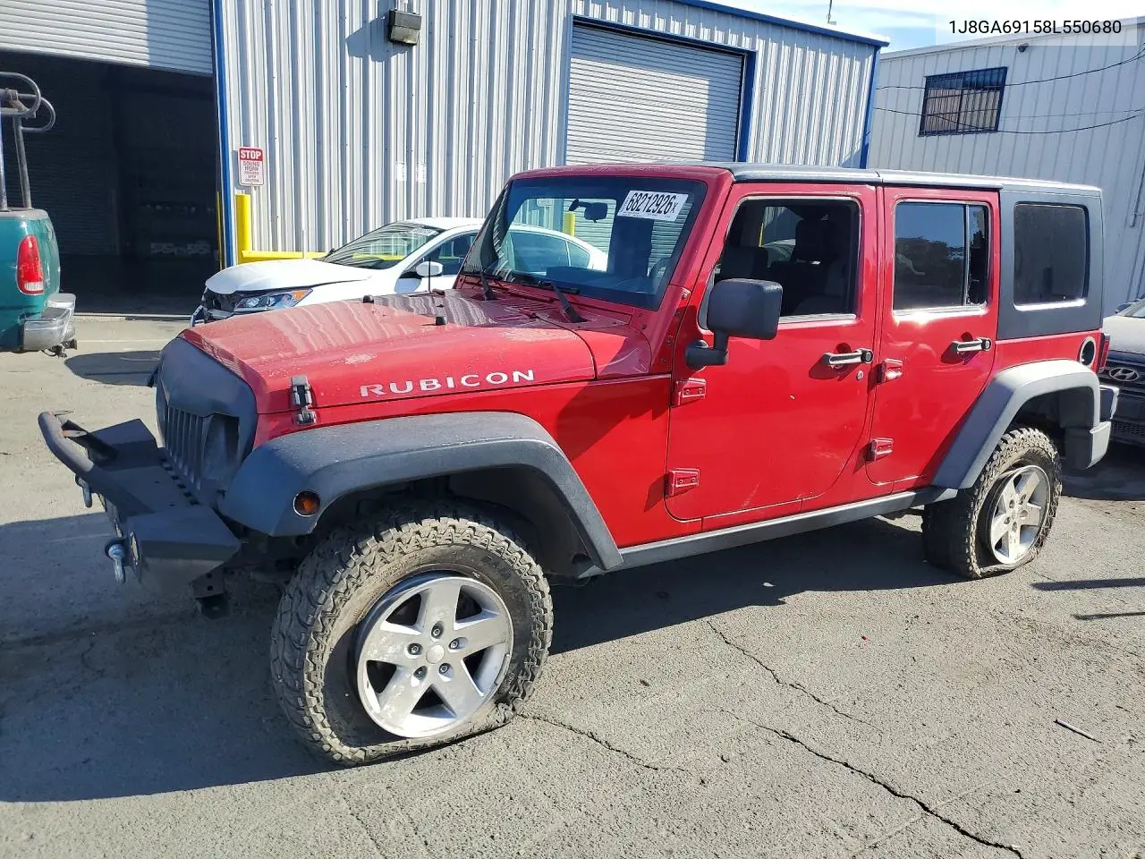 JEEP WRANGLER 2008, VIN 1J8GA69158L550680