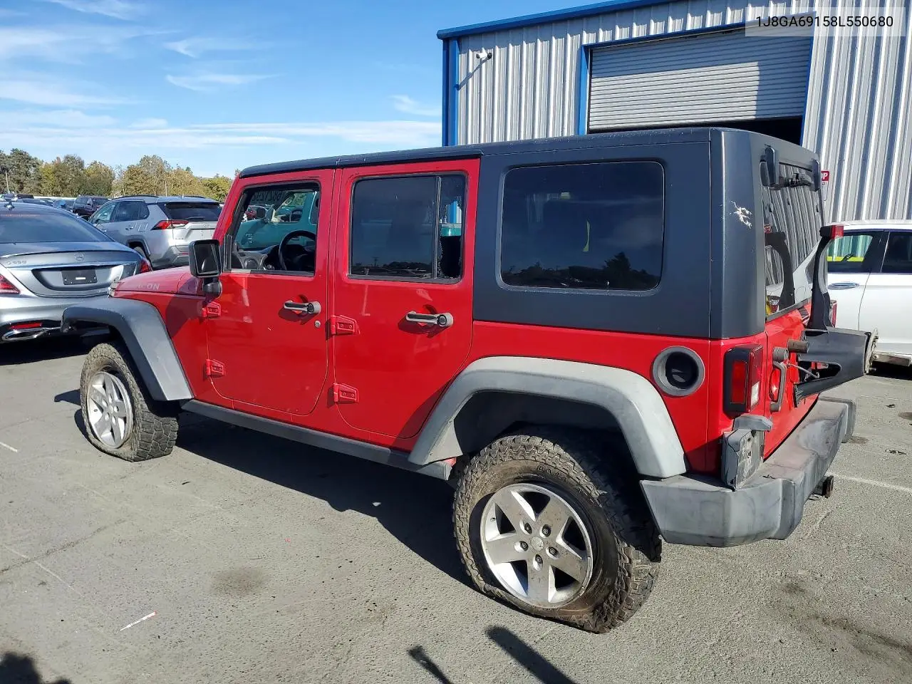 2008 JEEP WRANGLER VIN 1J8GA69158L550680 — фото 2