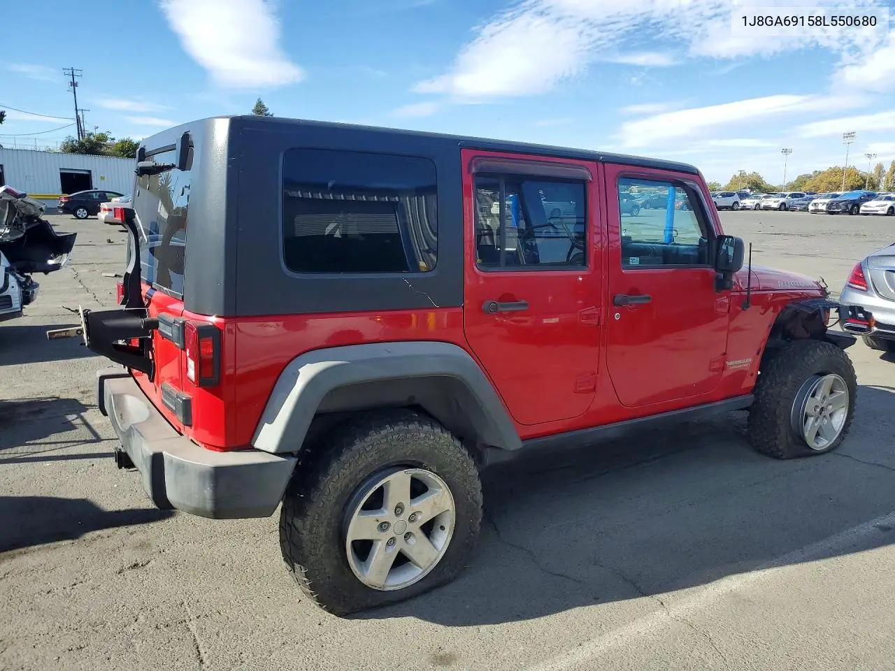 2008 JEEP WRANGLER VIN 1J8GA69158L550680 — фото 3