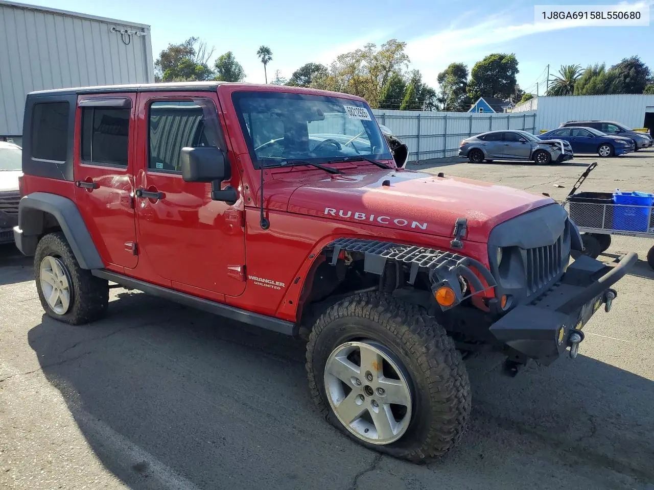 2008 JEEP WRANGLER VIN 1J8GA69158L550680 — фото 4