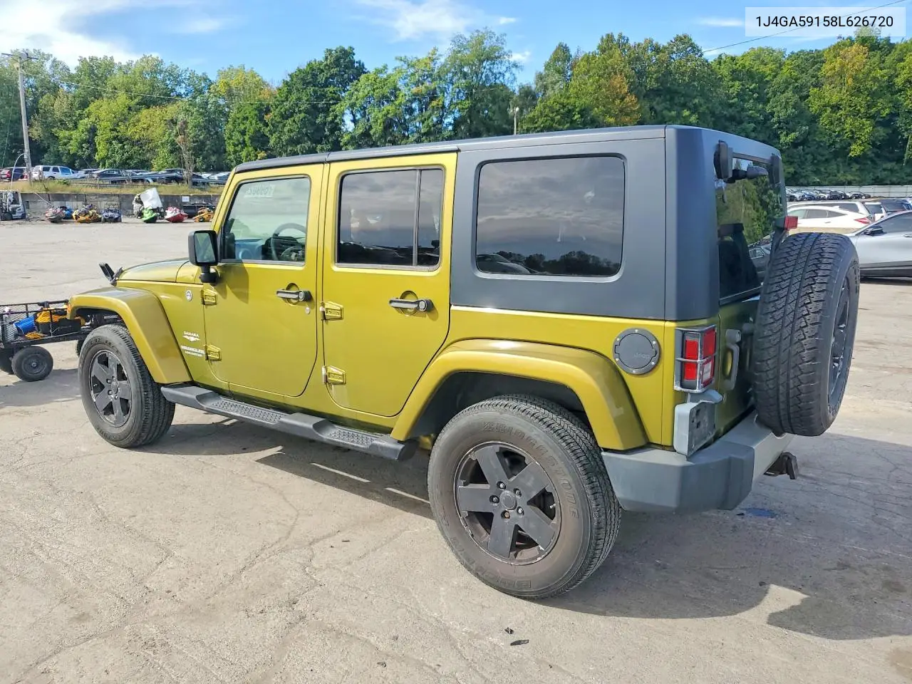 2008 JEEP WRANGLER VIN 1J4GA59158L626720 — фото 2