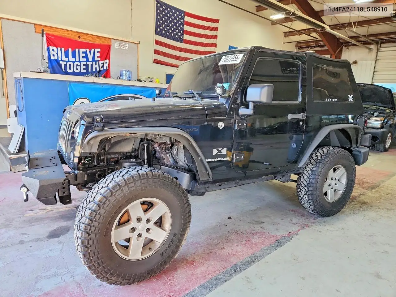 JEEP WRANGLER 2008, VIN 1J4FA24118L548910