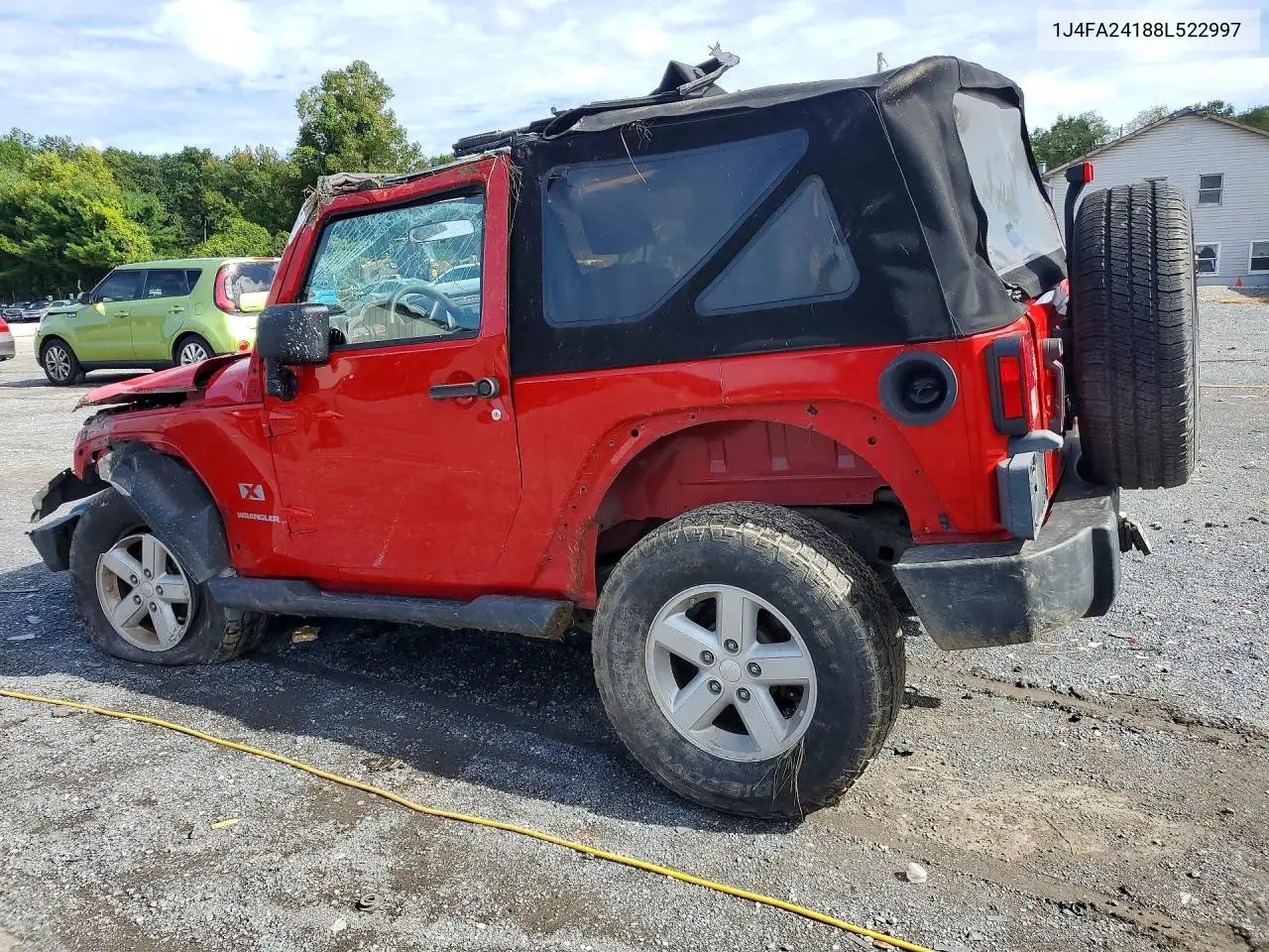 2008 JEEP WRANGLER VIN 1J4FA24188L522997 — фото 2