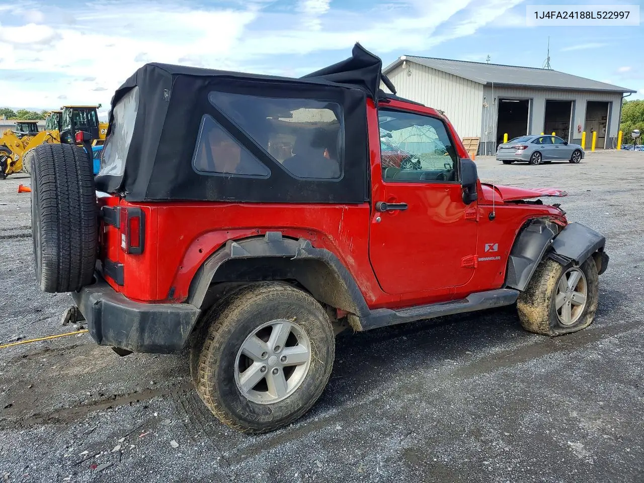 2008 JEEP WRANGLER VIN 1J4FA24188L522997 — фото 3