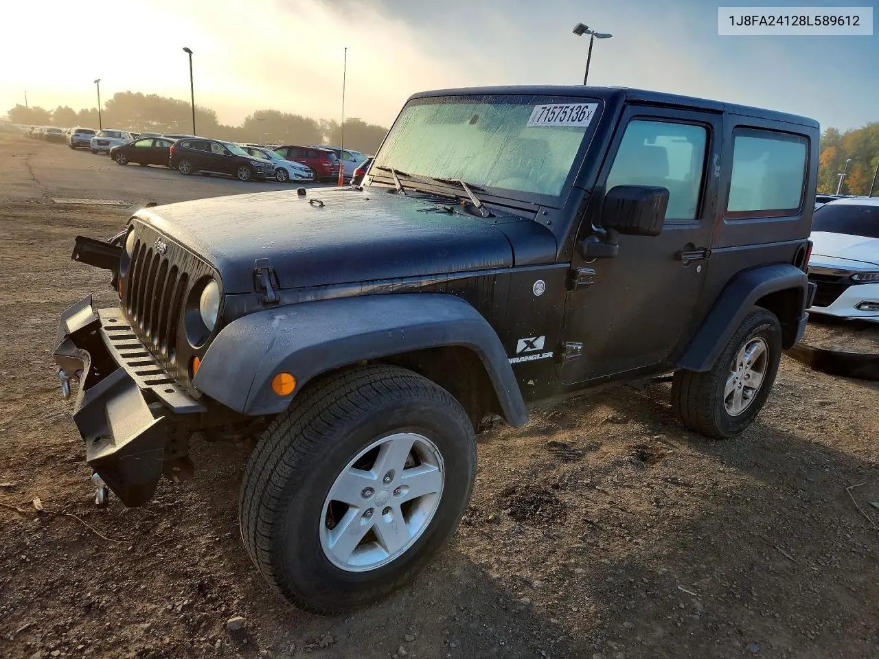 JEEP WRANGLER 2008, VIN 1J8FA24128L589612
