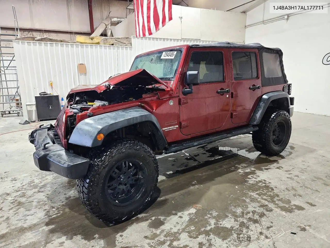 JEEP WRANGLER 2010, VIN 1J4BA3H17AL177711