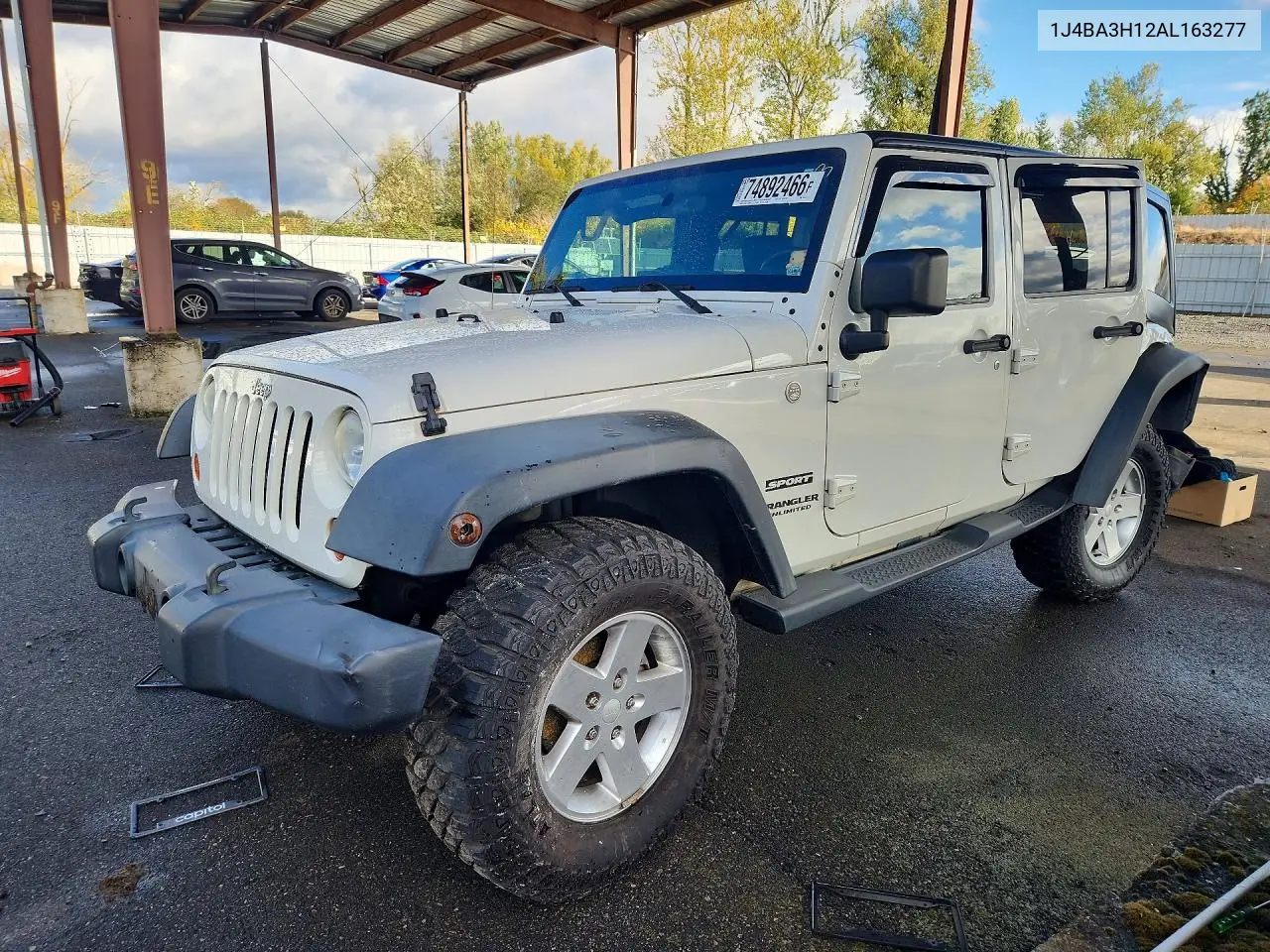 JEEP WRANGLER 2010, VIN 1J4BA3H12AL163277