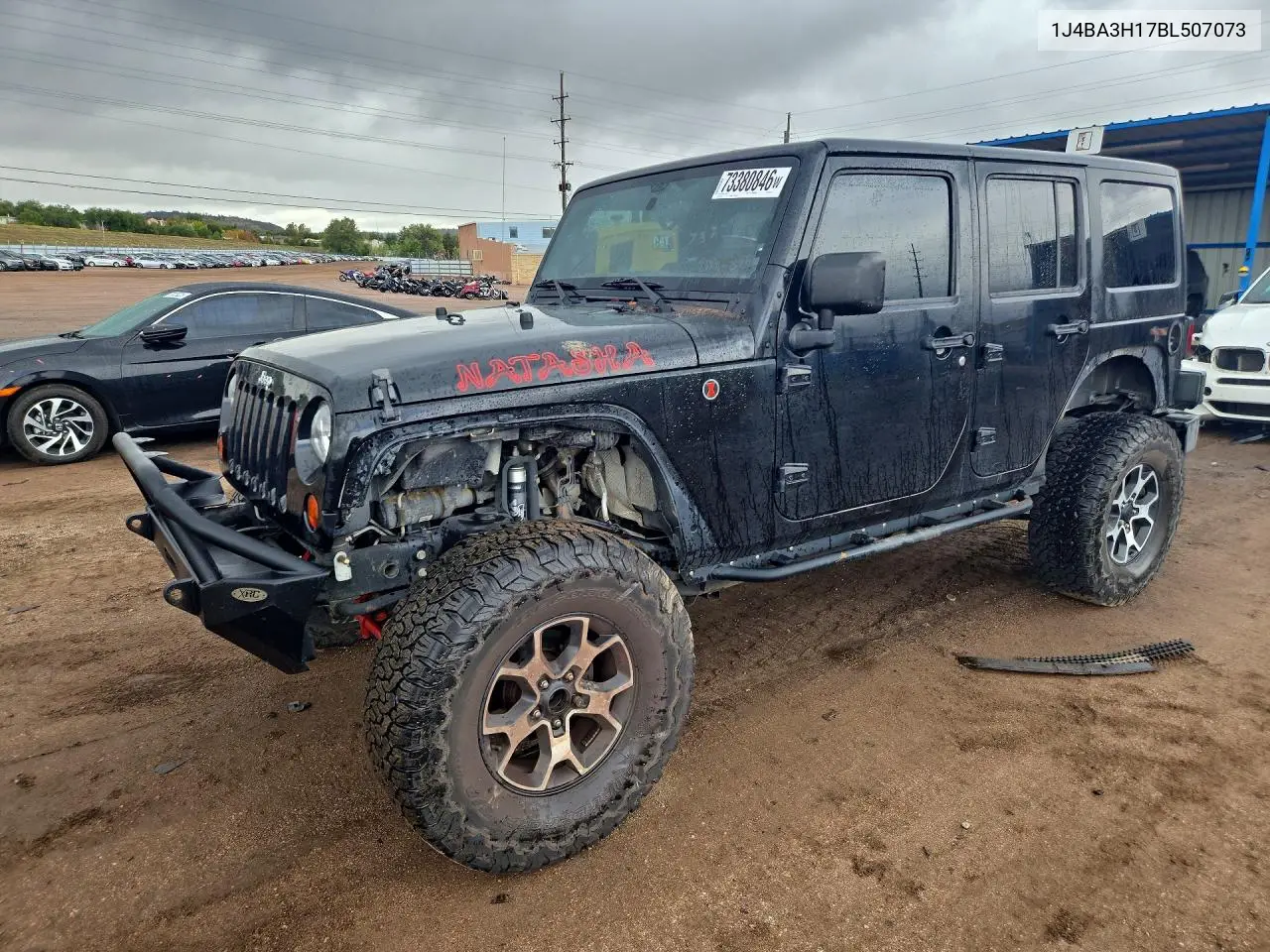 JEEP WRANGLER 2011, VIN 1J4BA3H17BL507073