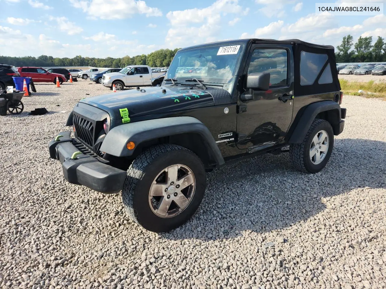 JEEP WRANGLER 2012, VIN 1C4AJWAG8CL241646