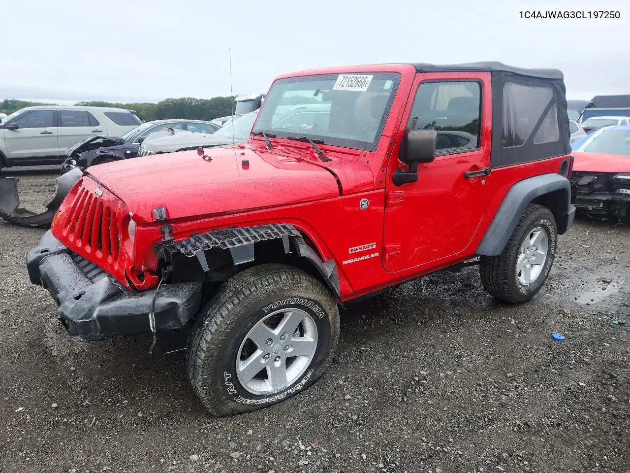 JEEP WRANGLER 2012, VIN 1C4AJWAG3CL197250