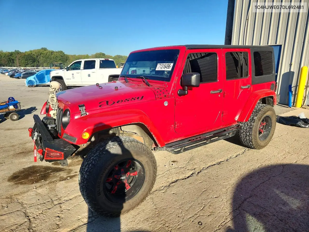JEEP WRANGLER 2013, VIN 1C4HJWEG7DL692481