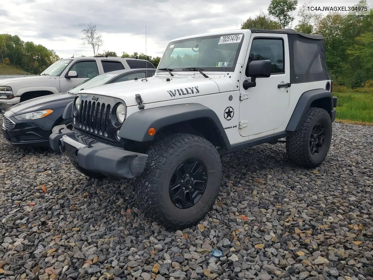 JEEP WRANGLER 2014, VIN 1C4AJWAGXEL304975