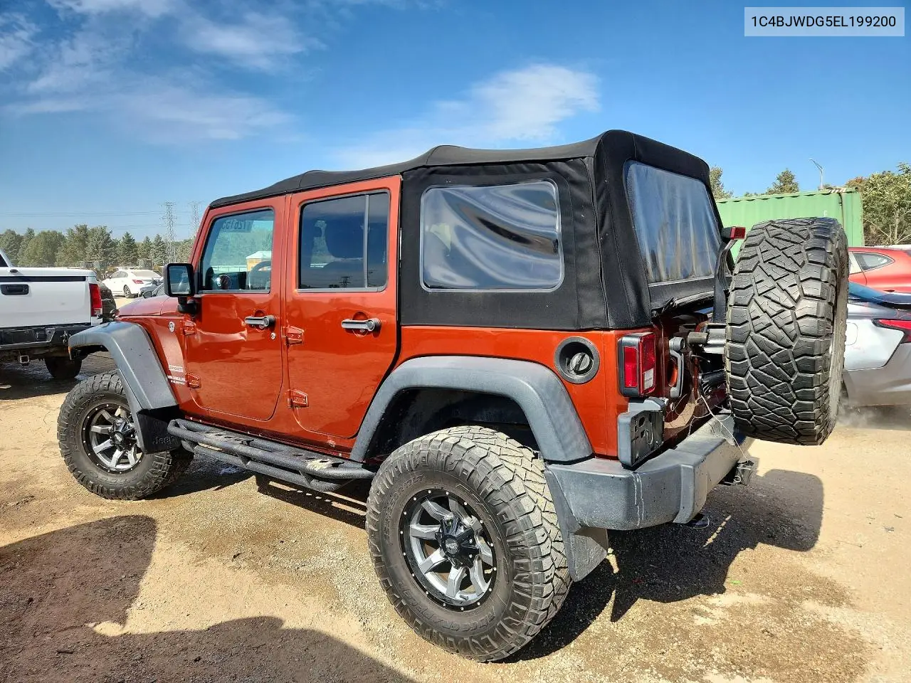 2014 JEEP WRANGLER VIN 1C4BJWDG5EL199200 — фото 2