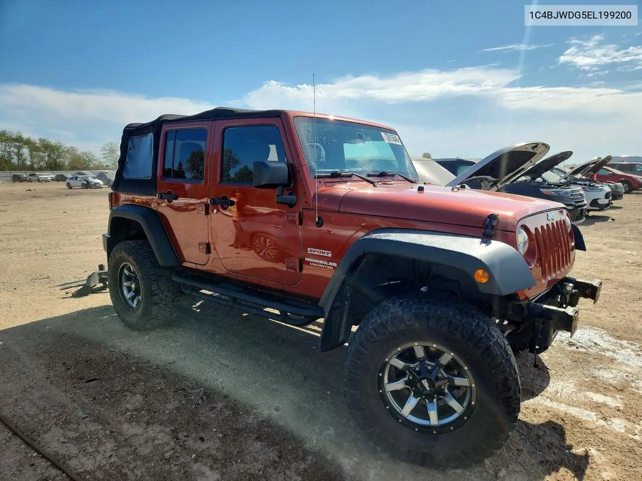 2014 JEEP WRANGLER VIN 1C4BJWDG5EL199200 — фото 4