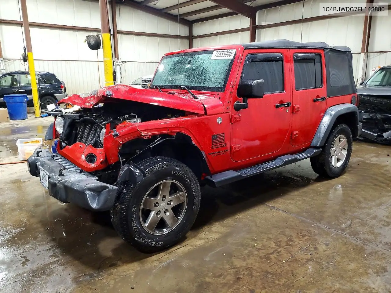 JEEP WRANGLER 2014, VIN 1C4BJWDG7EL148880