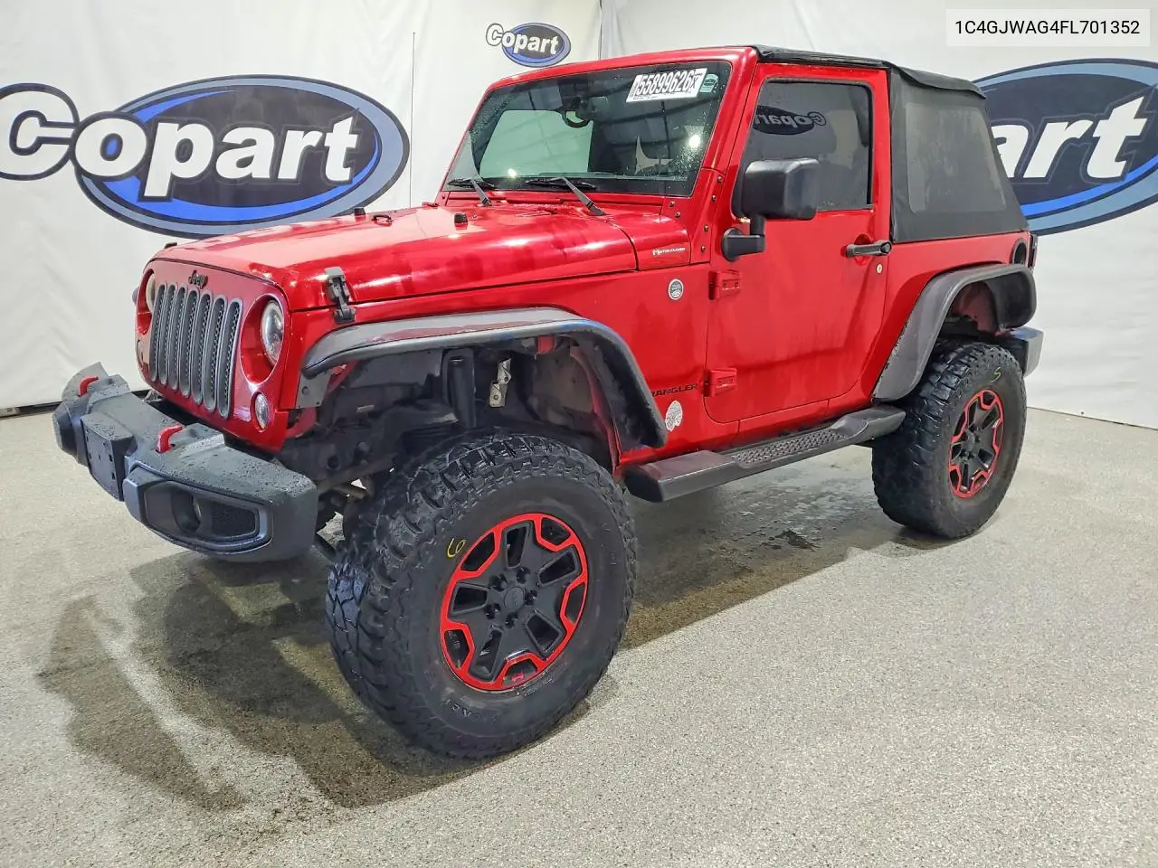 JEEP WRANGLER 2015, VIN 1C4GJWAG4FL701352