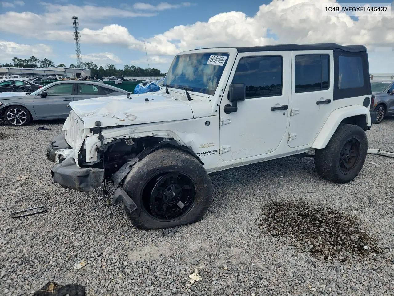 JEEP WRANGLER 2015, VIN 1C4BJWEGXFL645437