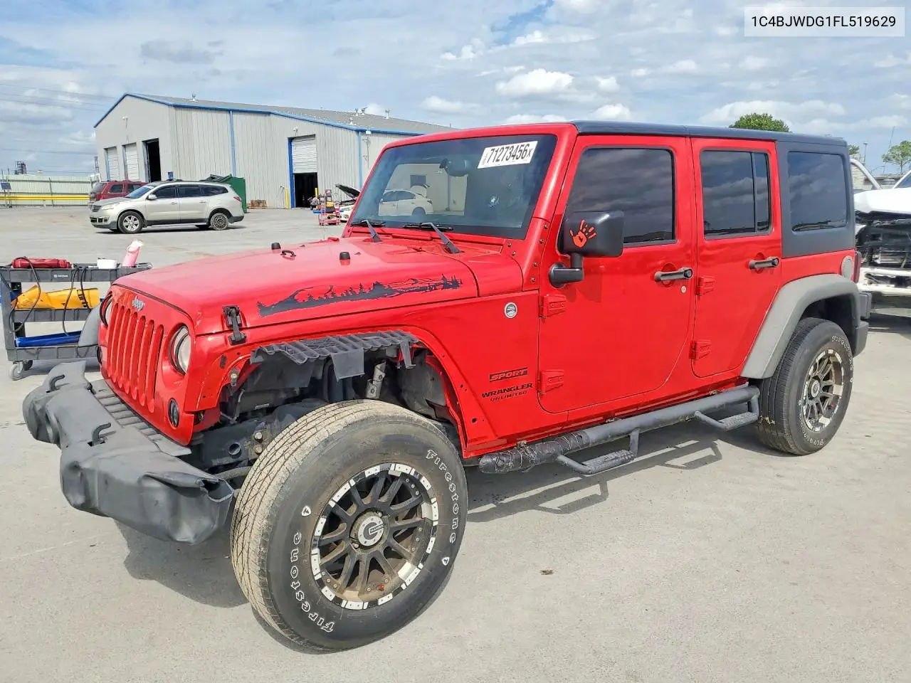 JEEP WRANGLER 2015, VIN 1C4BJWDG1FL519629