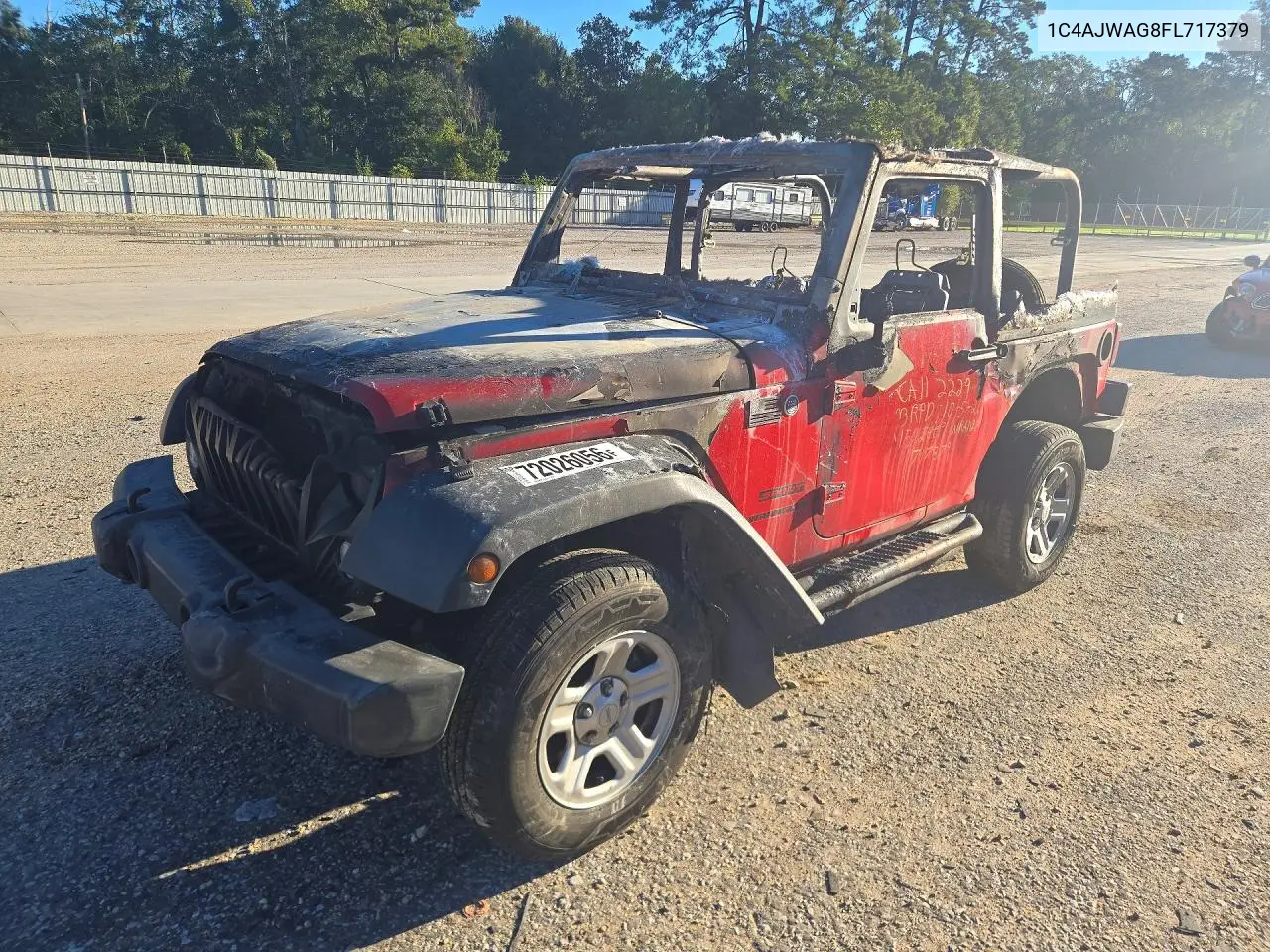 JEEP WRANGLER 2015, VIN 1C4AJWAG8FL717379