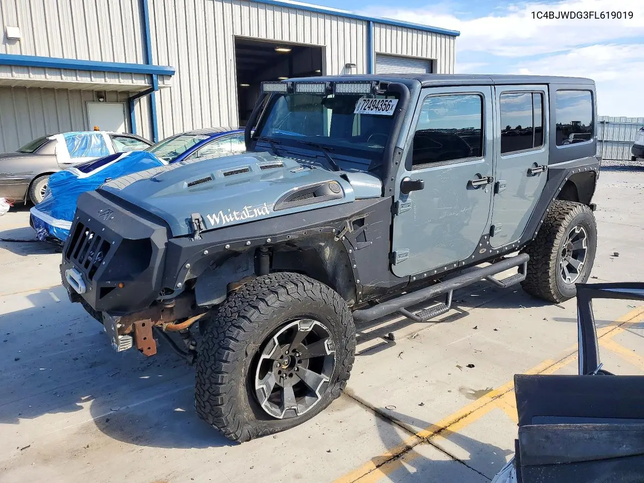 JEEP WRANGLER 2015, VIN 1C4BJWDG3FL619019