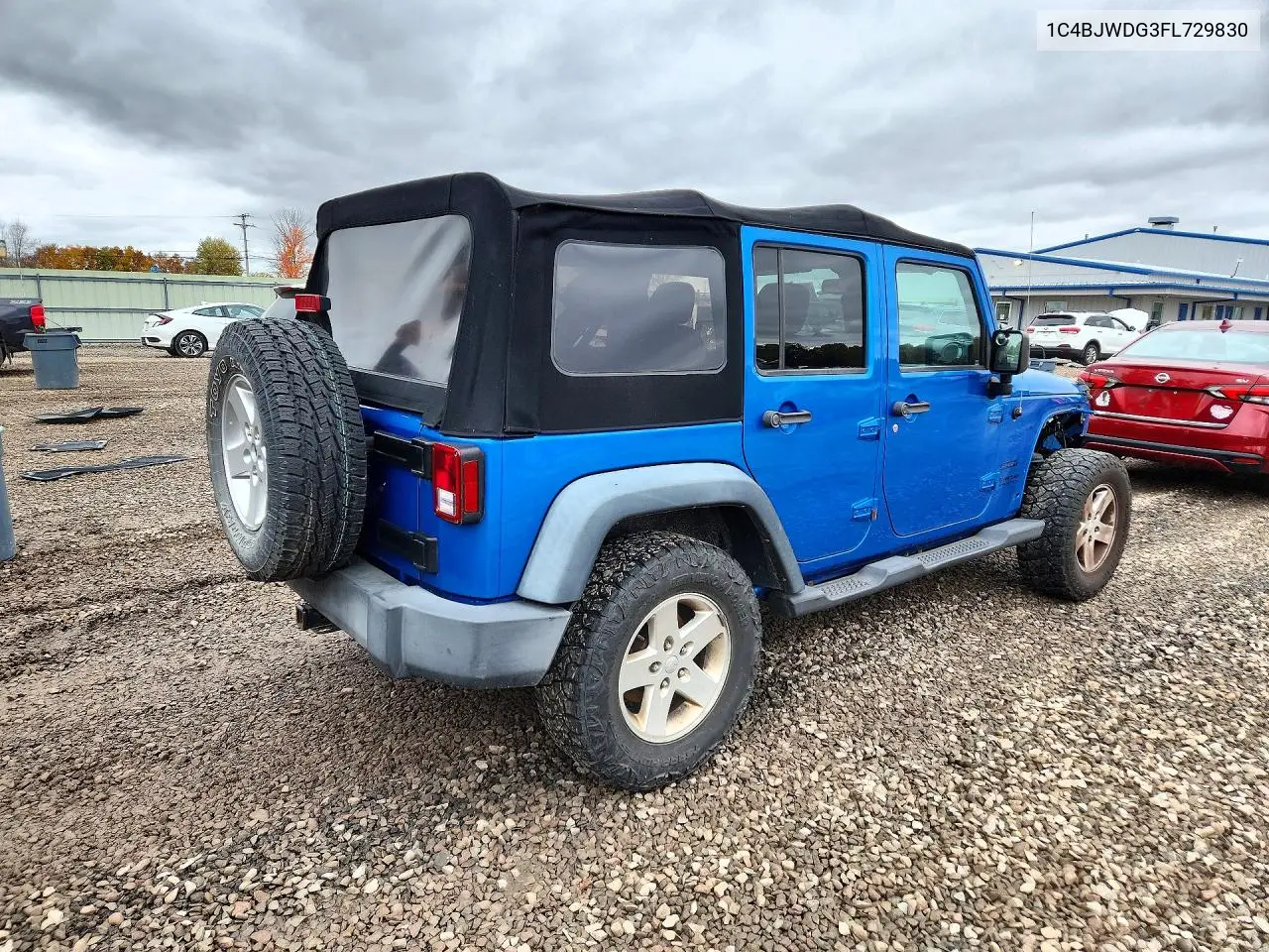 2015 JEEP WRANGLER VIN 1C4BJWDG3FL729830 — фото 3