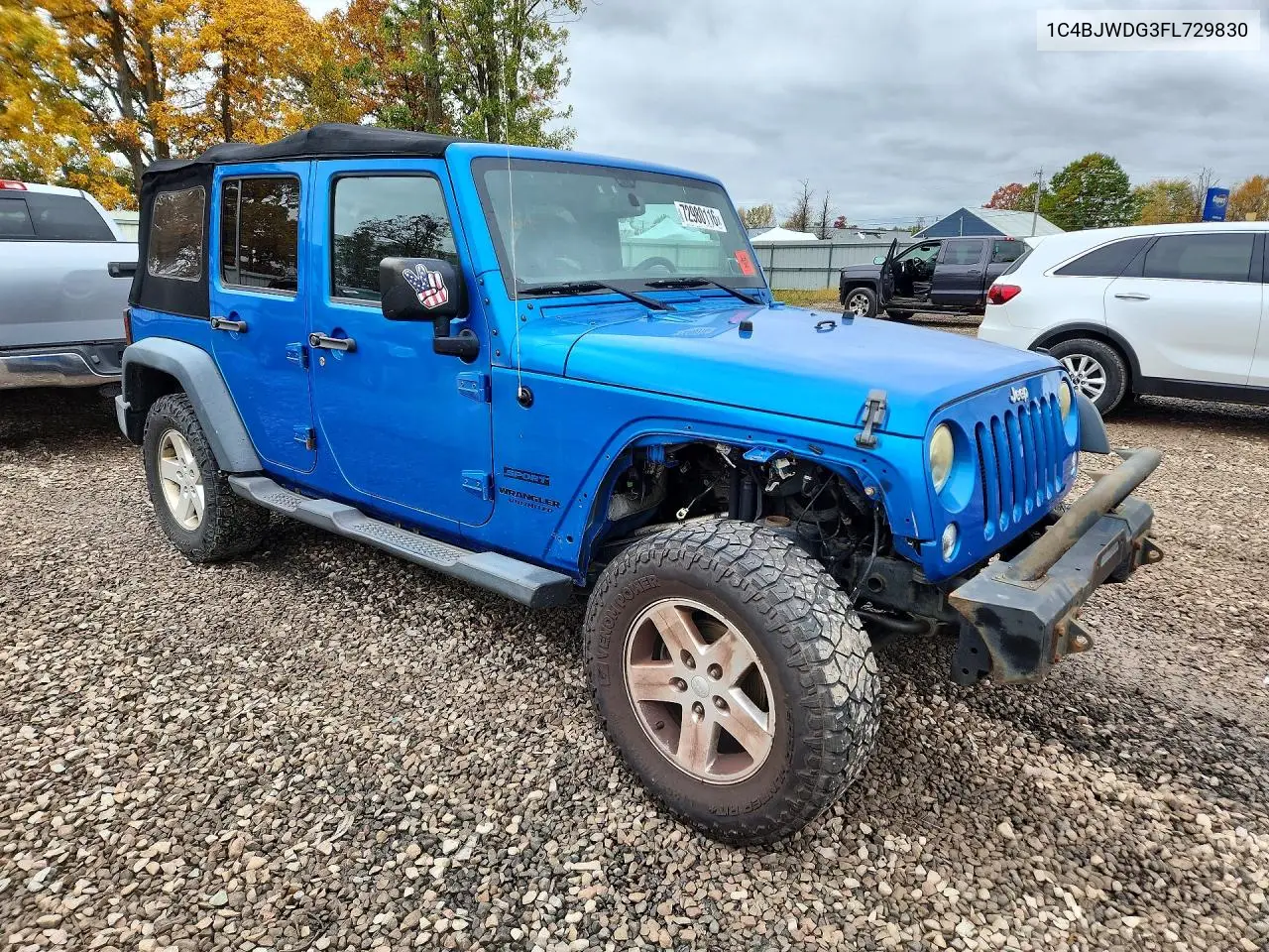2015 JEEP WRANGLER VIN 1C4BJWDG3FL729830 — фото 4